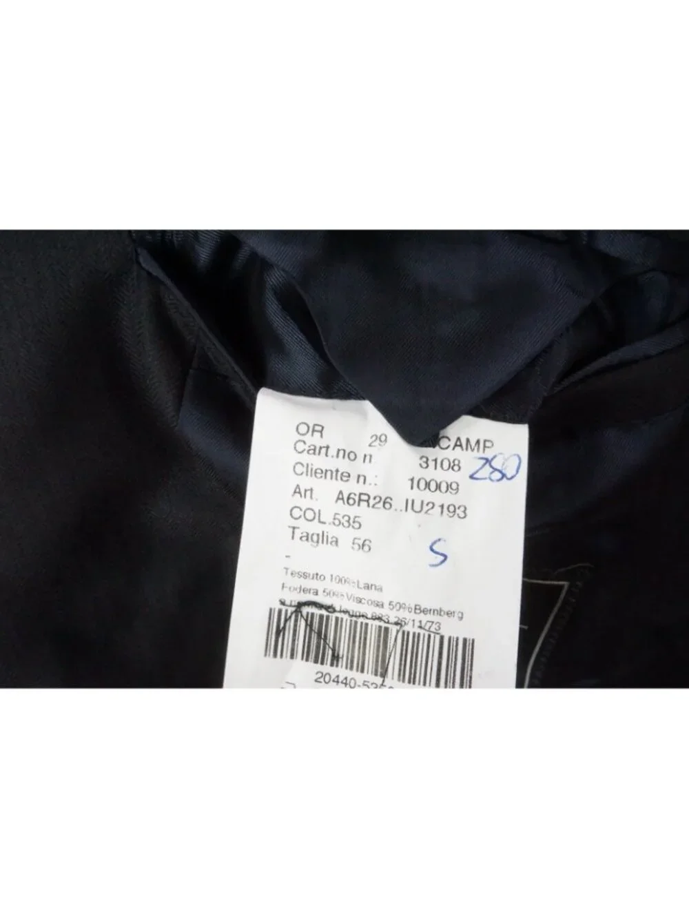 Flannel Bay Napoli Black Herringbone Zegna Wool 2 Pc Suit Jacket Pants 56 EU NEW
